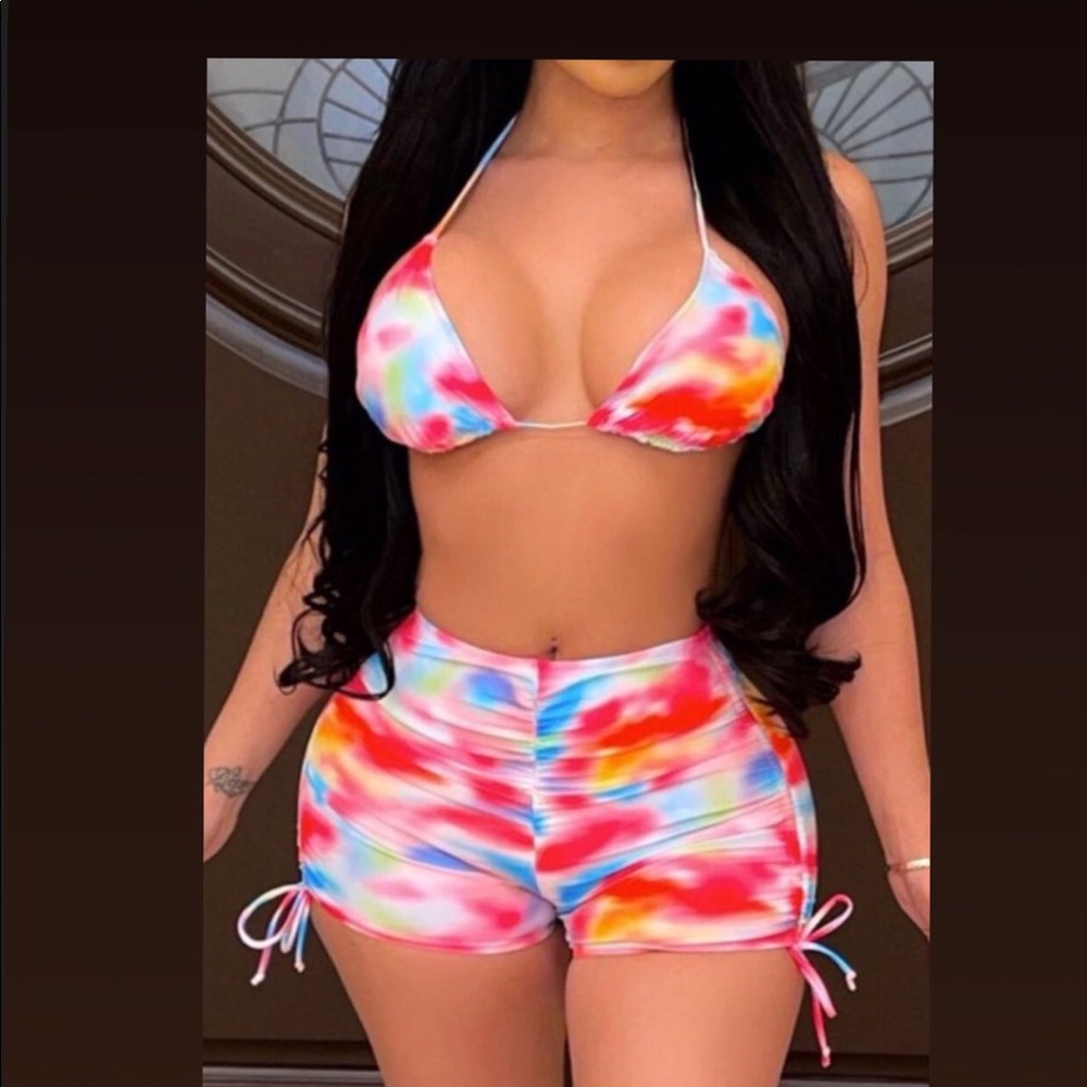 Multicolored bubblegum Swimwear